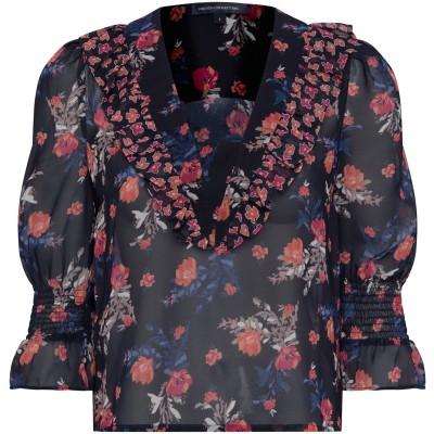 дамски,ризи,french,connection,ella,rose,recycled,mix,shirt,utility,blue,multi