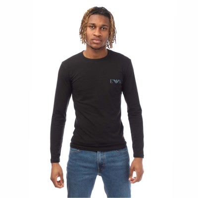 тениска,облекла,на,разпродажба,мъжки,тениски,emporio,armani,slim,fit,long,sleeve,t,shirt,black