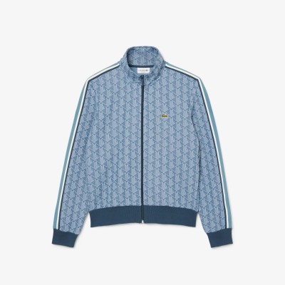 яке,мъжки,горнища,с,качулка,мъжки,ежедневни,облекла,lacoste,paris,zip,up,jacquard,track,jacket,blue