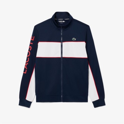 блуза,облекла,на,разпродажба,мъжки,ежедневни,облекла,мъжки,горнища,с,качулка,lacoste,print,branding,zipped,tennis,sweatshirt,multi,colour