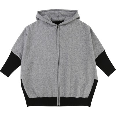 жилетка,детски,3/4,панталони,dkny,girls,long,knitted,cardigan,grey,marl