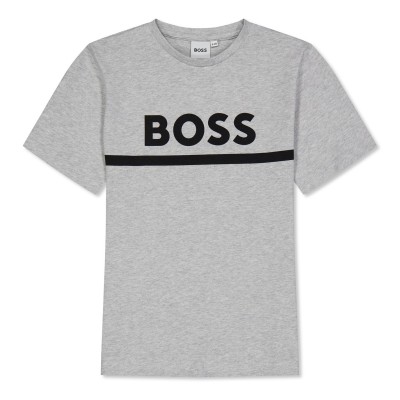 детска,тениска,детски,тениски,boss,large,logo,t,shirt,infants,grey,a32