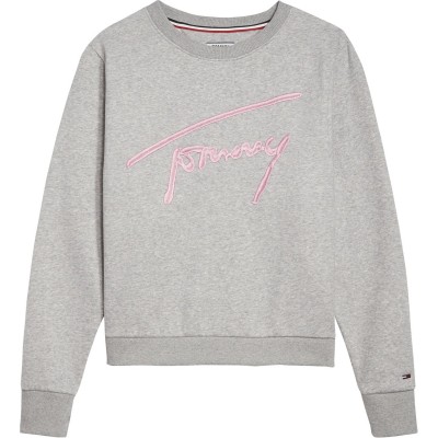 блуза,дамски,плетени,дрехи,tommy,hilfiger,tommy,jeans,signature,sweatshirt,light,grey