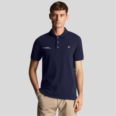 блуза,с,яка,lyle,and,scott,co,ordinate,print,plain,polo,shirt,navy