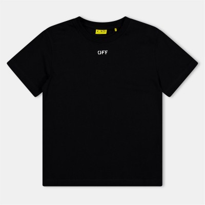 тениска,с,къс,ръкав,детски,облекла,off,white,off,plain,tee,in99,black,white