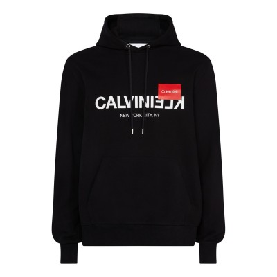 суичър,мъжки,ежедневни,облекла,мъжки,горнища,с,качулка,calvin,klein,text,reverse,logo,hoodie,calvin,black