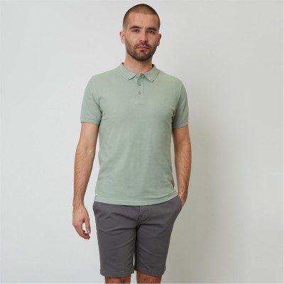 threadbare,cotton,pique,short,sleeve,polo,shirt,pale,green