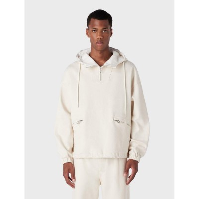 яке,emporio,armani,quarter,zip,hooded,jacket,cream
