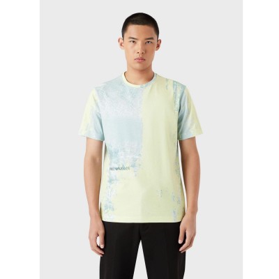 тениска,мъжки,тениски,emporio,armani,jersey,t,shirt,with,allover,city,print,multi,colour