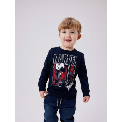 блуза,детски,блузи,name,it,spiderman,sweatshirt,dark,sapphire