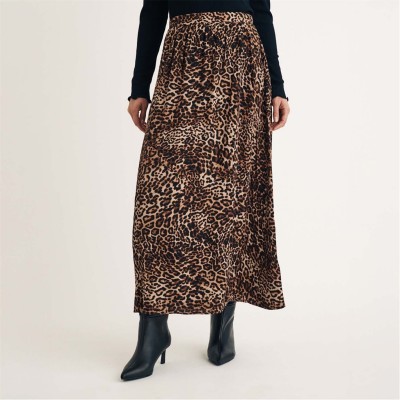 пола,поли,и,къси,панталони,nobodys,child,leopard,print,maxi,skirt,brown