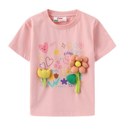 детски,тениски,star,girls&#8217;,tee,pink