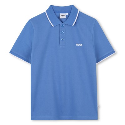 бебешка,блуза,с,яка,детски,облекла,boss,boss,print,polo,shirt,babies,navy,blue