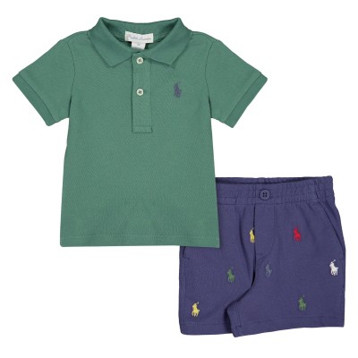 polo,ralph,lauren,kids,quality,fabric,shirt,set,fairway,green
