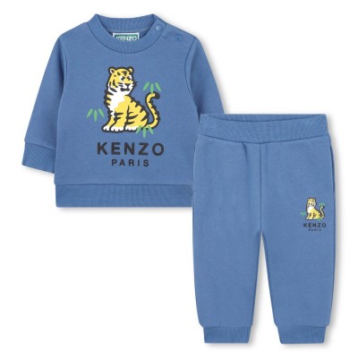 детски,3/4,панталони,kenzo,unisex,kids,tiger,track,clothing,set,blue,780