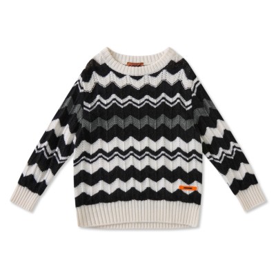 детски,суичър,детски,3/4,панталони,missoni,unisex,kids',zigzag,knitted,hoodie,black,white