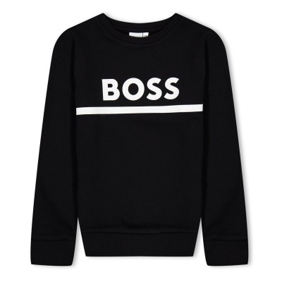 детска,блуза,детски,блузи,boss,logo,sweatshirt,infants,black,09b