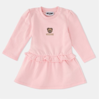 тениска,детски,3/4,панталони,moschino,kids',soft,fabric,relaxed,fit,t,shirt,dress,sugar,rose50209