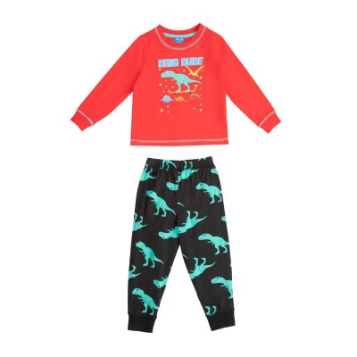 детска,пижама,детски,пижами,детски,облекла,star,yb,dino,pyjamas,dinosaur,boys,red,black