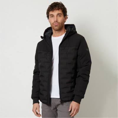 яке,мъжки,якета,мъжки,якета,и,палта,размер+,threadbare,quilted,panel,hooded,jacket,black