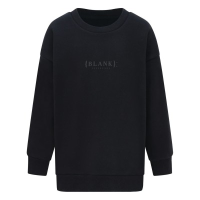 блуза,детски,горнища,с,качулка,детски,3/4,панталони,blank,essentials,crewneck,sweatshirt,black