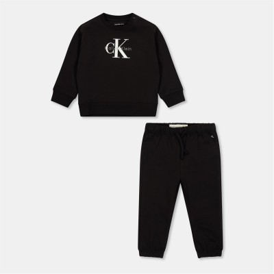 детски,3/4,панталони,calvin,klein,jeans,unisex,kids',monogram,set,ck,black,beh