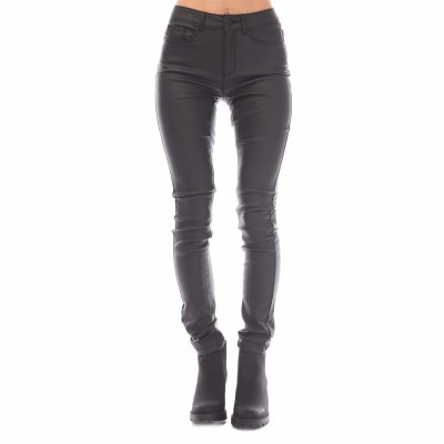 панталони,only,anne,k,faux,leather,trousers,black