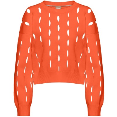 пуловер,дамски,плетени,дрехи,boss,boss,fahomi,jumper,ld34,bright,orange