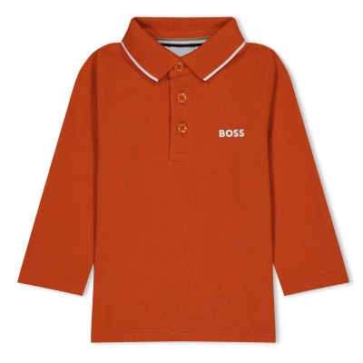 детски,облекла,boss,long,sleeve,polo,infants,orange,388