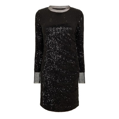 рокля,дамски,поли,и,рокли,boss,women's,edegra,all,over,sequinned,design,dress,black
