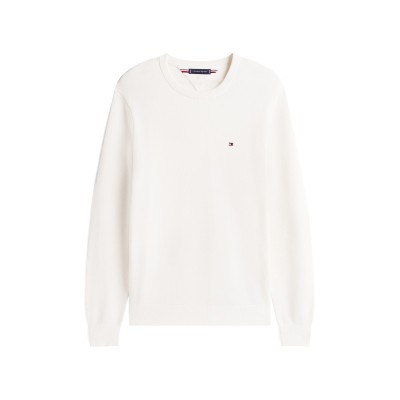пуловер,мъжки,пуловери,tommy,hilfiger,men's,crew,neck,jumper,ivory,petal,z00