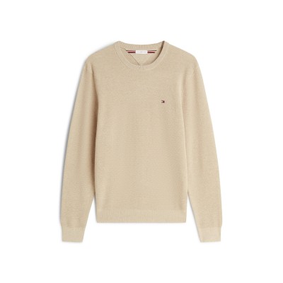 пуловер,мъжки,пуловери,tommy,hilfiger,men,s,ribbed,crew,neck,jumper,batique,khaki