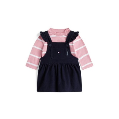 рокля,детски,3/4,панталони,tommy,hilfiger,kids',dungaree,dress,set,night,navy,c1g
