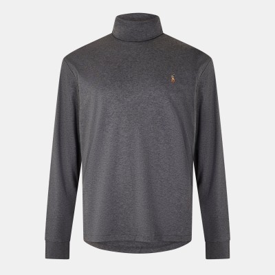 пуловер,мъжки,пуловери,polo,ralph,lauren,soft,cotton,roll,neck,jumper,barclay,heather