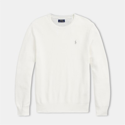 пуловер,мъжки,пуловери,polo,ralph,lauren,textured,pony,jumper,deckwash,white