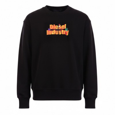 блуза,мъжки,горнища,с,качулка,мъжки,ежедневни,облекла,diesel,s,macs,crew,neck,sweatshirt,black