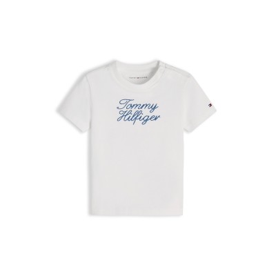 детска,тениска,детски,3/4,панталони,детски,облекла,tommy,hilfiger,unisex,kids',t,shirt,white,ybr