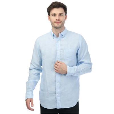 облекла,на,разпродажба,мъжки,ризи,gant,regular,fit,linen,shirt,blue