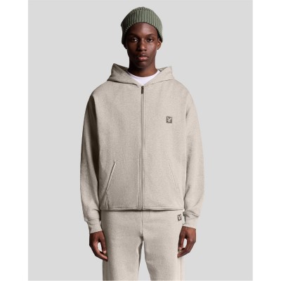 суичър,облекла,на,разпродажба,мъжки,блузи,lyle,and,scott,loungewear,zip,through,hoodie,beige