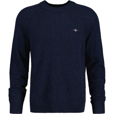 блуза,облекла,на,разпродажба,мъжки,пуловери,gant,bicolored,crew,neck,sweater,navy,melange