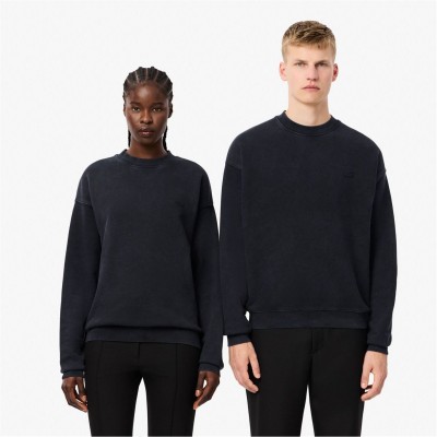 поларена,блуза,облекла,на,разпродажба,мъжки,ежедневни,облекла,мъжки,горнища,с,качулка,lacoste,loose,fit,washed,effect,fleece,sweatshirt,black