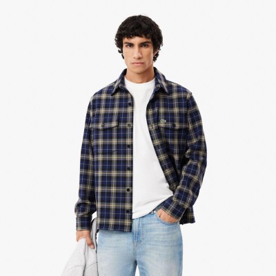 карирана,риза,lacoste,oversize,checked,overshirt,navy