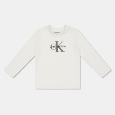 тениска,детски,облекла,calvin,klein,jeans,ckj,ls,monogram,tee,in61,white,yaf