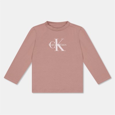 тениска,детски,облекла,calvin,klein,jeans,ckj,ls,monogram,tee,in61,rose,tp9