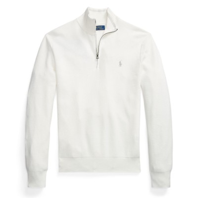 пуловер,мъжки,пуловери,polo,ralph,lauren,quarter,zip,jumper,deckwash,white