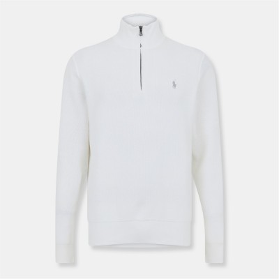 пуловер,мъжки,пуловери,polo,ralph,lauren,polo,ralph,lauren,quarter,zip,jumper,deckwash,white