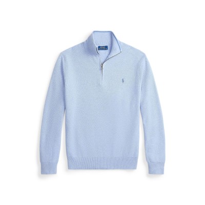 пуловер,мъжки,пуловери,polo,ralph,lauren,quarter,zip,jumper,blue,hyacinth
