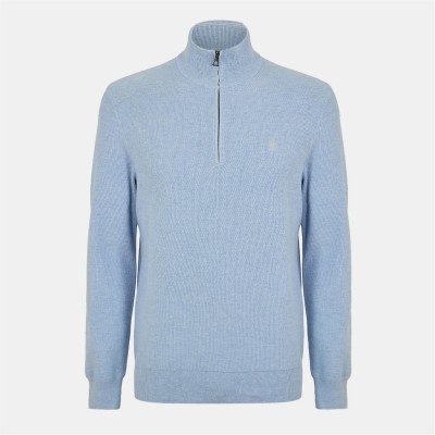 пуловер,мъжки,пуловери,polo,ralph,lauren,polo,ralph,lauren,quarter,zip,jumper,blue,hyacinth