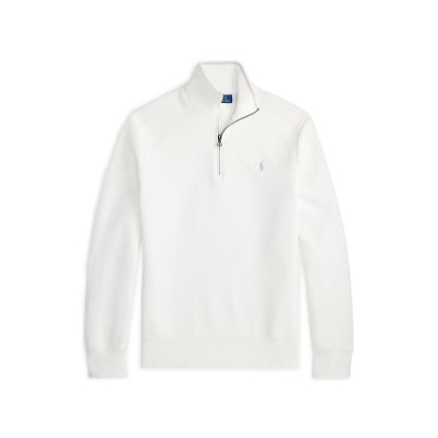 пуловер,мъжки,пуловери,polo,ralph,lauren,quarter,zip,jumper,deckwash,white