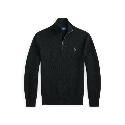 пуловер,мъжки,пуловери,polo,ralph,lauren,quarter,zip,jumper,polo,black